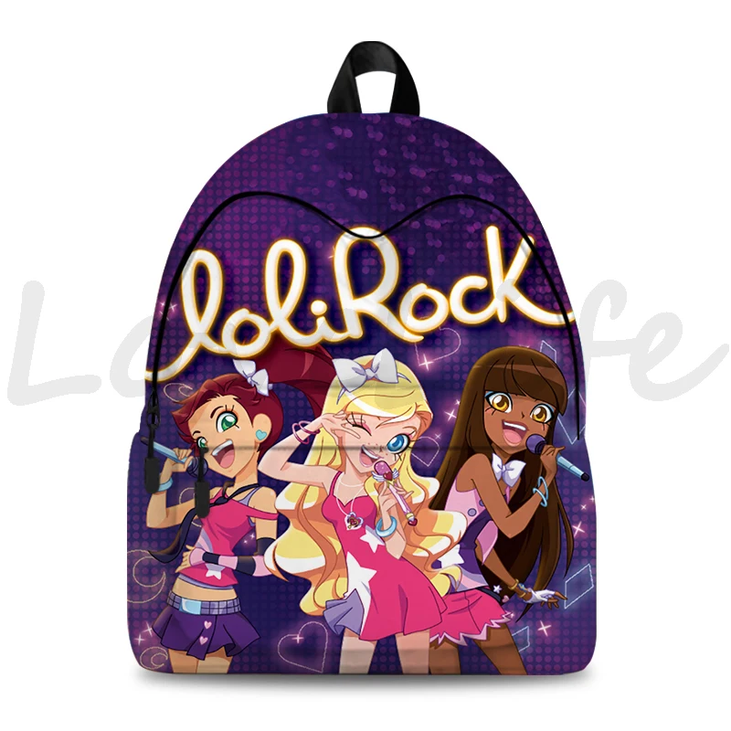 

New LoliRock Backpack Girls Knapsack Cartoon Backpacks for Kids Children Backpack Rock Girl School Bag Women Bags Mochila gifts