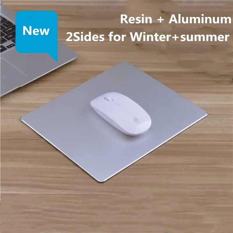 Aluminum Mouse Pad Waterproof Metal Resin 2Sides Dual-use Office Mat mouse pad