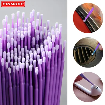 100 pezzi di spazzole per attrezzi per la manutenzione dell'auto vernice usa e getta Touch-up Micro pennello per dettagli auto accessori per punte piccole 1