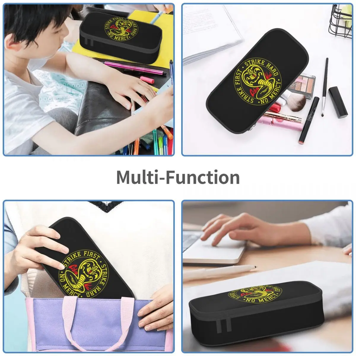 Cobra Kai Cobra Kai No Mercy Classic Pencil Cases Big Capacity Pen Bags Pen Box Pencil Pouch for Boys Girls Students School