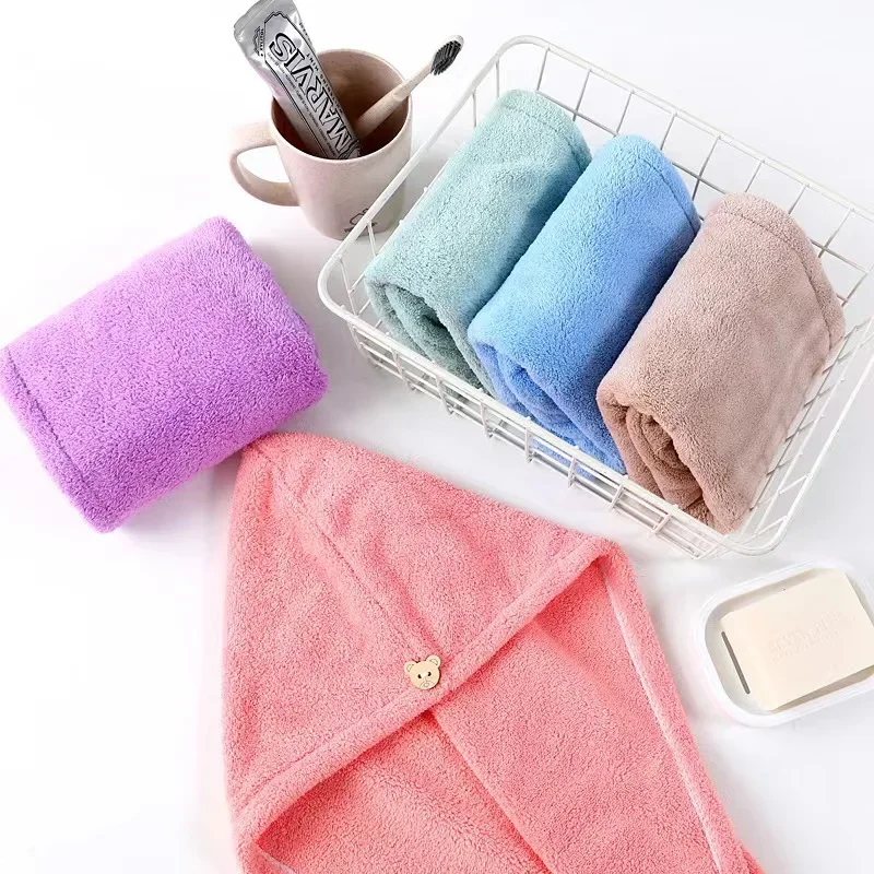 Microfiber Hair Towel Magic Fast Drying Dryer Towel Women Wrap Head Absorption Water Bath Hat 2