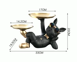 Charming Cartoon Key and Snack Organizer Tray (Black)