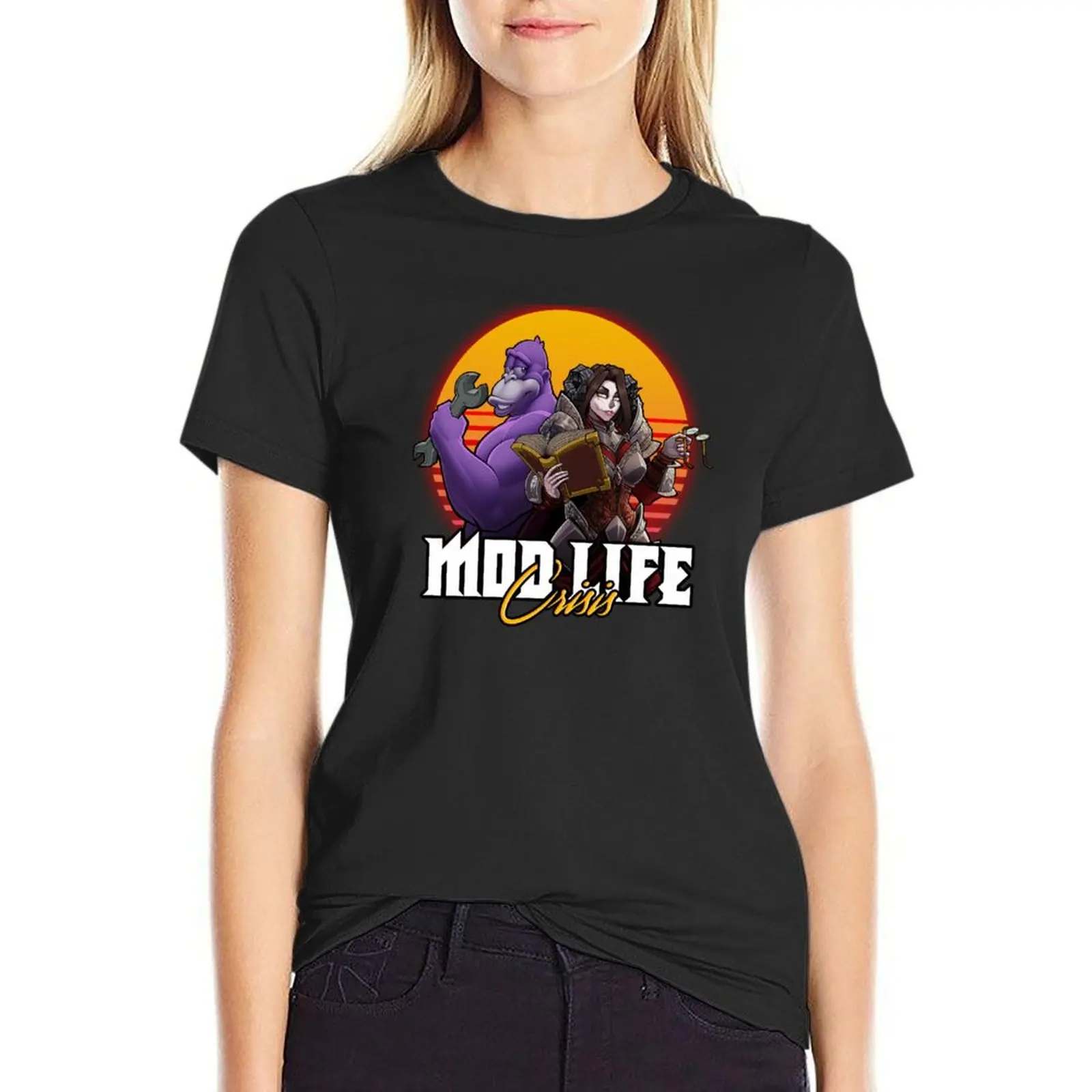 

Mod Life Crisis T-shirt cute clothes anime clothes oversized t shirts for Women