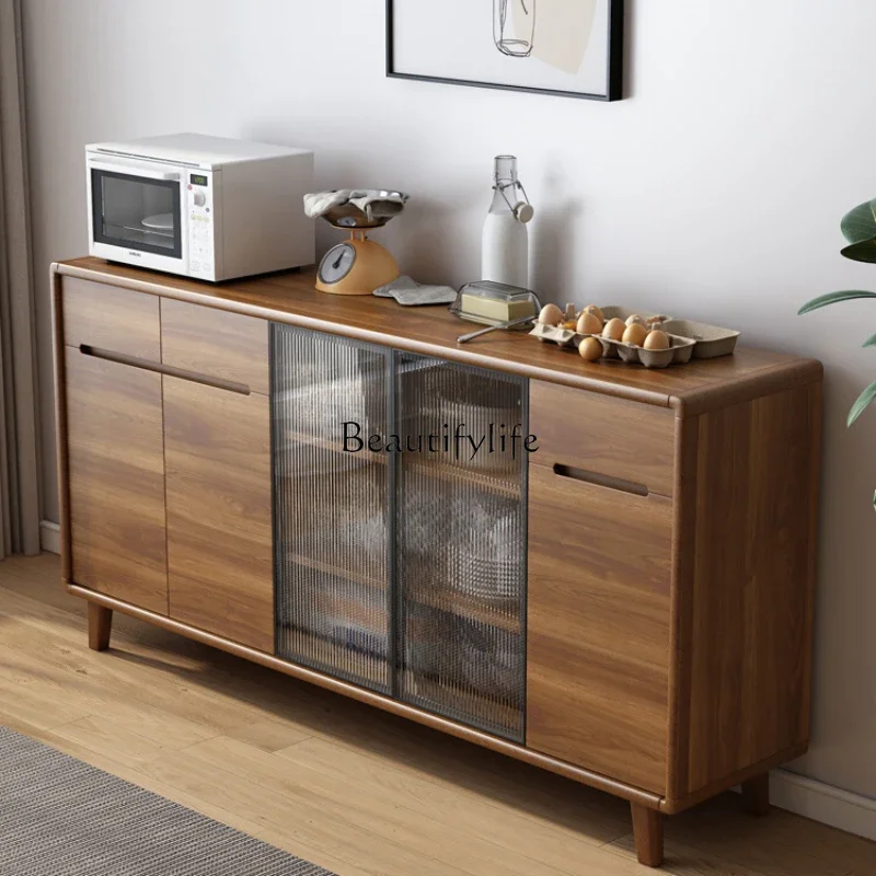 

Solid Wood Sideboard Modern Minimalist Living Room and Kitchen Storage Cabinet