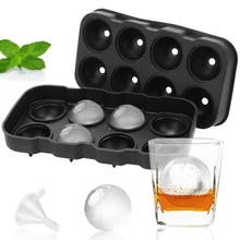 Silicone 8 Ice Cube Mold Cavity Ice Cube Trays Food Grade Ice Ball Maker Soft Silicone Eco-Friendly Mold Useful Homemade