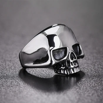 Anello con teschio pirata in acciaio inossidabile lucido punk per uomo donna Anelli con teschio vintage gotico Regalo di gioielli di moda Dropshipping 1