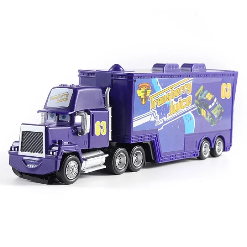 39 Stili Disney Pixar Cars Mack Truck + Small Car Mcqueen 1:55 Diecast Metal Alloy Modello Car Toys Regali Per Bambini