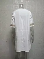 Robe Sexy à Col en V pour Femme, Brodée Personnalisée, Décontractée, Couleur Unie, Été 6