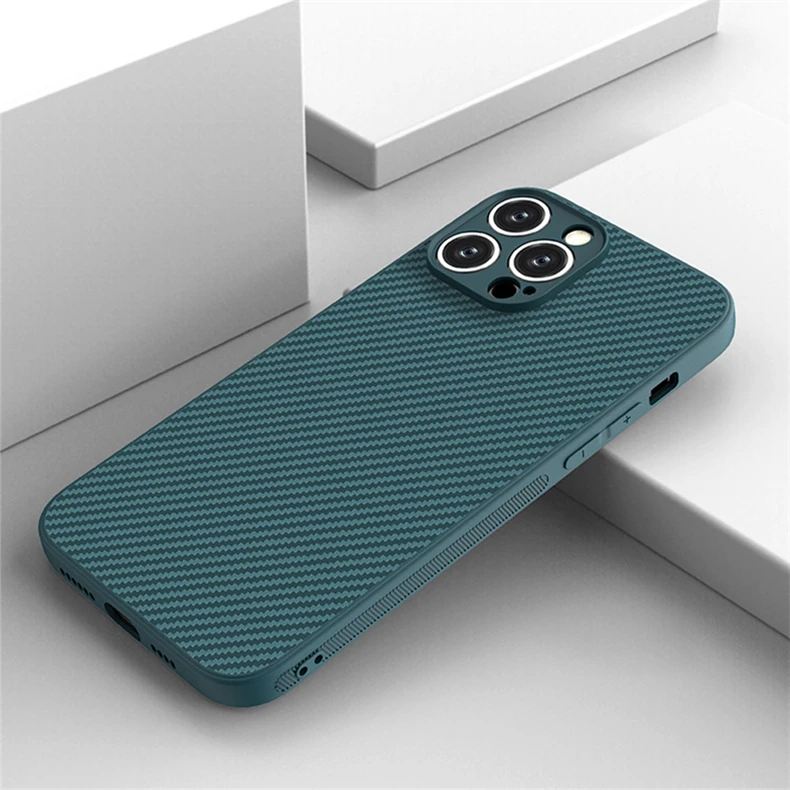 Carbon Fiber Texture Soft Silicone Case For iPhone 14 Pro Max Soft TPU Cover iPhone 14 Case - iPhone 14 Case