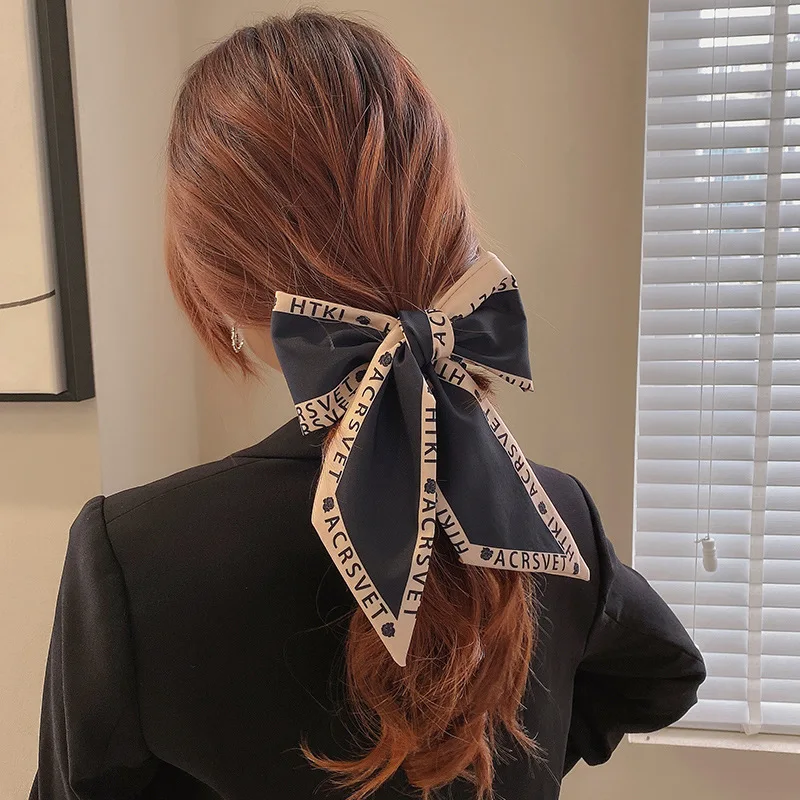 

Girls Fashion Bow Headband New Versatile Belt Korean Thin Scarf Headband Super Immortal Ribbon Women's Hair Accessories
