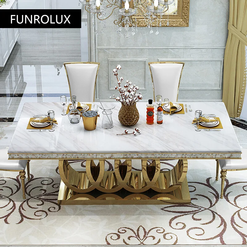 Marble Dining Table Set 6 People 10 For Renren Restaurant