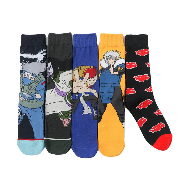 Calcetines medianos de dibujos animados de Naruto adultos, Tobirama Kakashi Orochimaru, de primavera, Otoño e Invierno - AliExpress