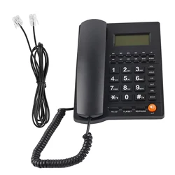 Enhanced Desk Caller ID Telephone for Home, Hotel, and Restaurant - Black (Black)