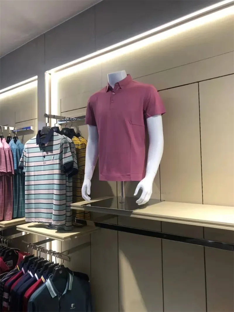 Man Small Half Body Mannequins Shelf Clothing Store Male Fake Body Mannequin Props with Metal Base Fashion Window Display Stand