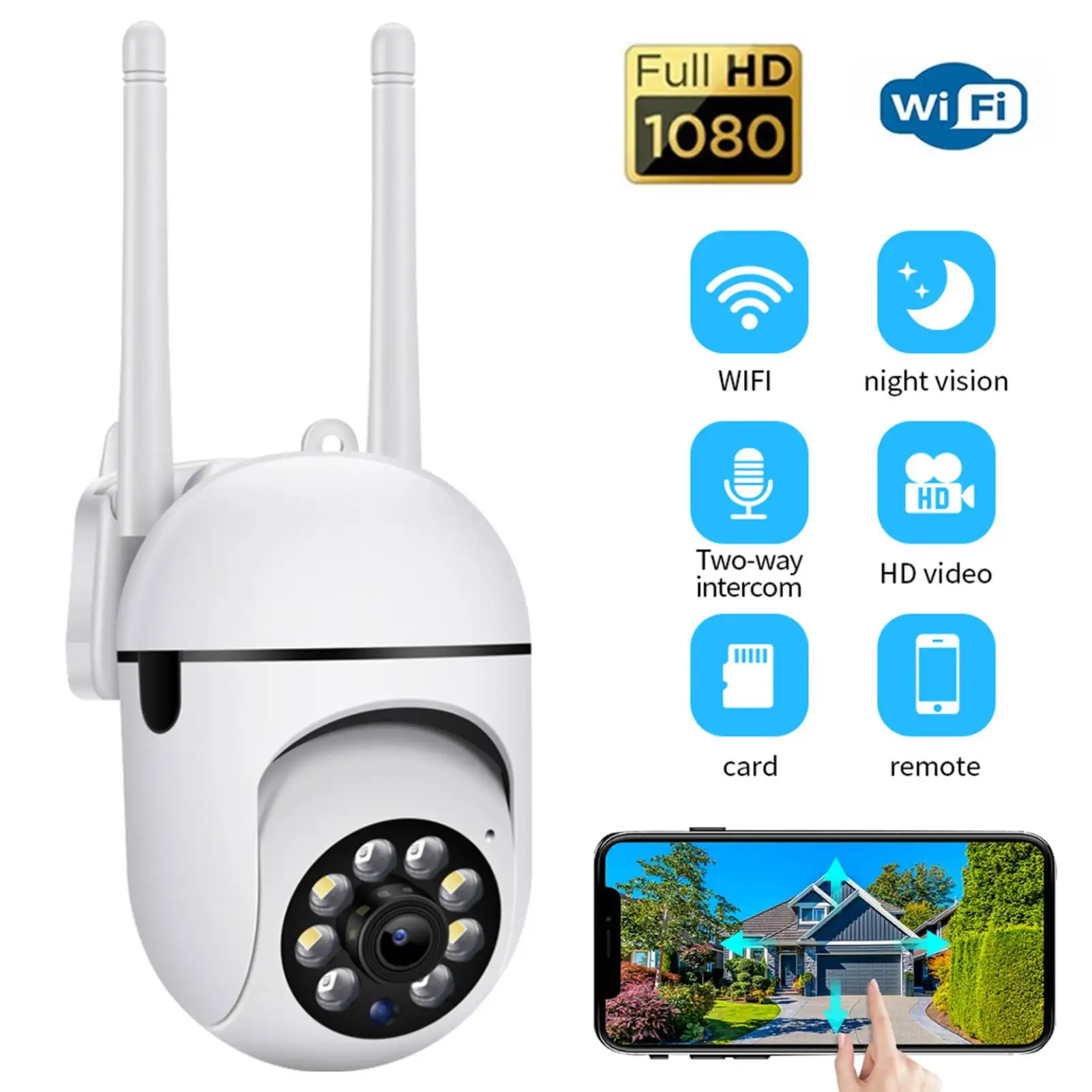 Hiseeu Pan/Tilt/Zoom Security Camera,WHD203,3MP Outdoor Wireless