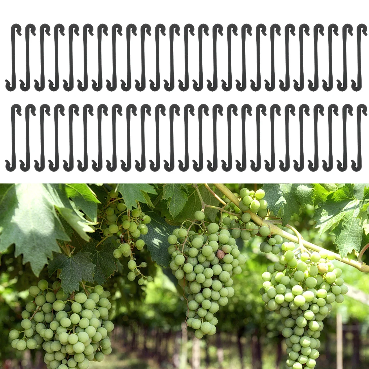 

50PCS Plant Support Plant Suppot Trellis Garden Clip Garden Hook Trellis For Garden Plant Twine U Type Vegetable Binder