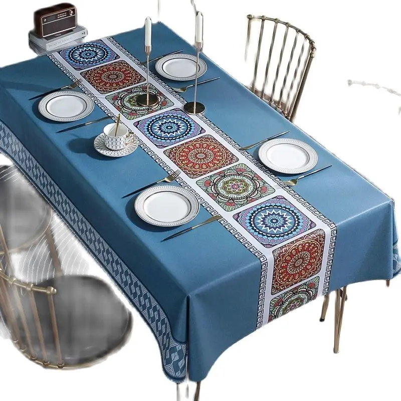 Modern Concise Style Pattern Waterproof Rectangular Polyester Tablecloth Home Decor Kitchen Living Room Wedding Party 6
