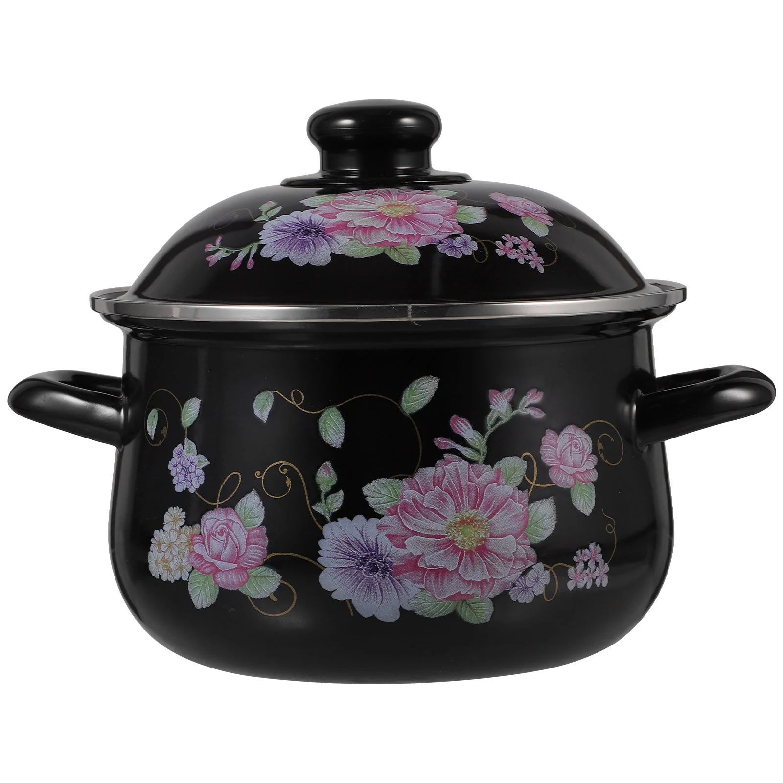 

Soup Pot Enamel Pan with Handle Pans Cooking Kitchen Small Induction Cooker Sauce
