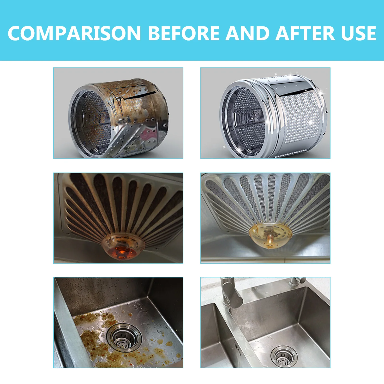 All Purpose Powder Stove Oven Grease Cleaning Range Hood Oil Remover Multifunctional Kitchen Degreaser Heavy Dirt Cleaning Agent