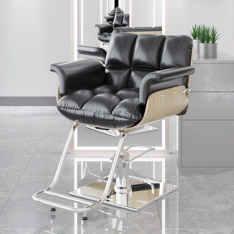 Styling Swivel Barber Chair Salon Luxury Pedicure Professional Barbers Armchairs Sofas Sedia Barbiere Barber Equipment MQ50BC