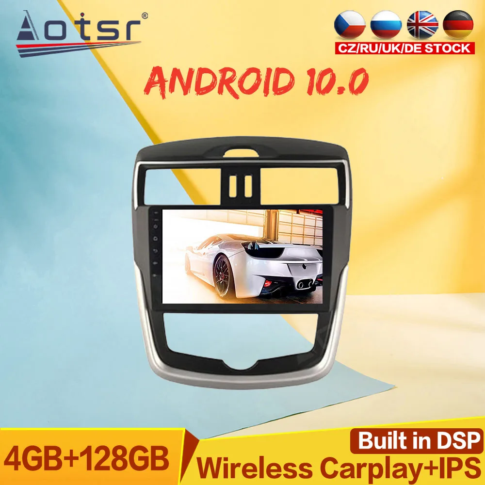 

4+128G Android10.0 Multimedia Player Car For NISSAN TIIDA 2016 MT Tape Recorder Sterero Radio Tesla Style Screen GPS Navigation