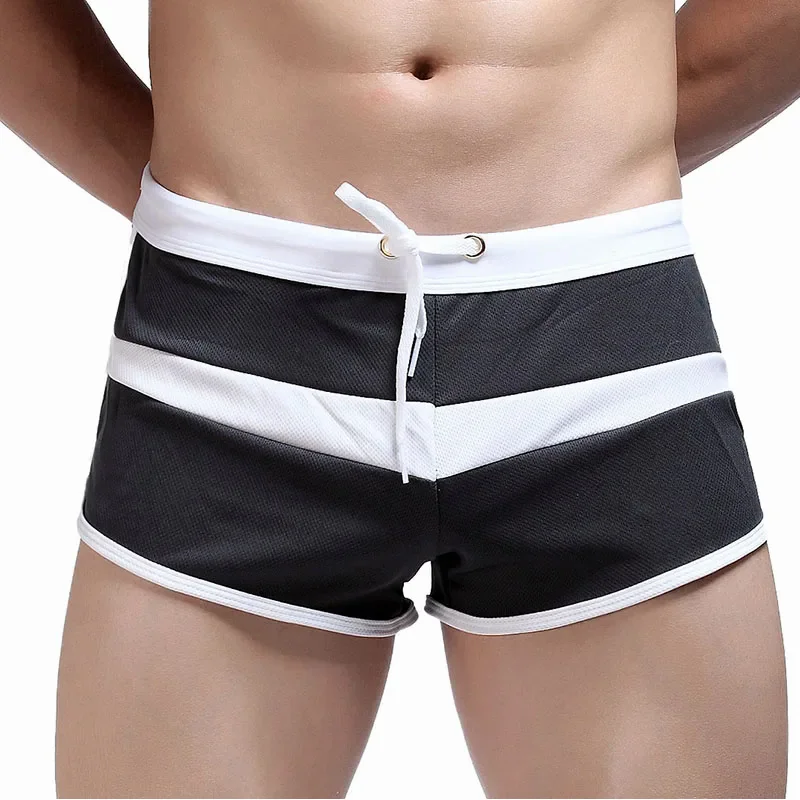

Men's Underwear Swimming Trunks Quick Dry Loose Swimwear Mesh Board Shorts Drawsting Swimsuits Boxer Shorts Male Panties