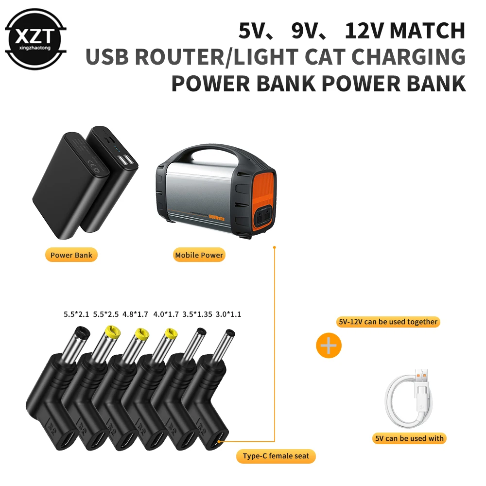 Universal USB-C to DC Power Adapter - Multi-Voltage Charging Solution
