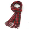 A cashmere plaid scarf with soft and warm texture, classic winter red and green plaid unisex scarf shawl 6