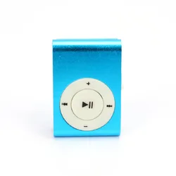 Stylish and Portable Mini Clip MP3 Music Player with TF Card Support (Blue)