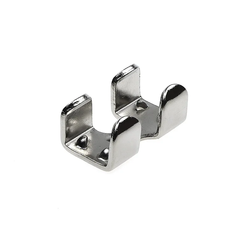 1pc Nickle plated Double Rope Clamp Sturdy Metal Loop End Clip Lightweight Cord Horse equipment Equestrian equipment