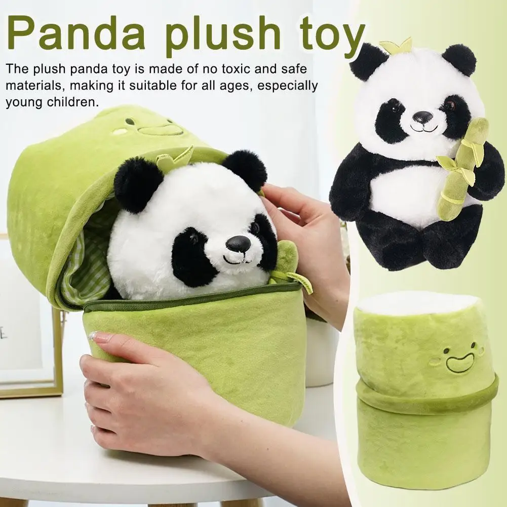 

Cute And Bamboo Tube Panda Plush Toy Kawaii Filled Animal Tears Panda Plush Pillow Birthday Gift For Children L2c1