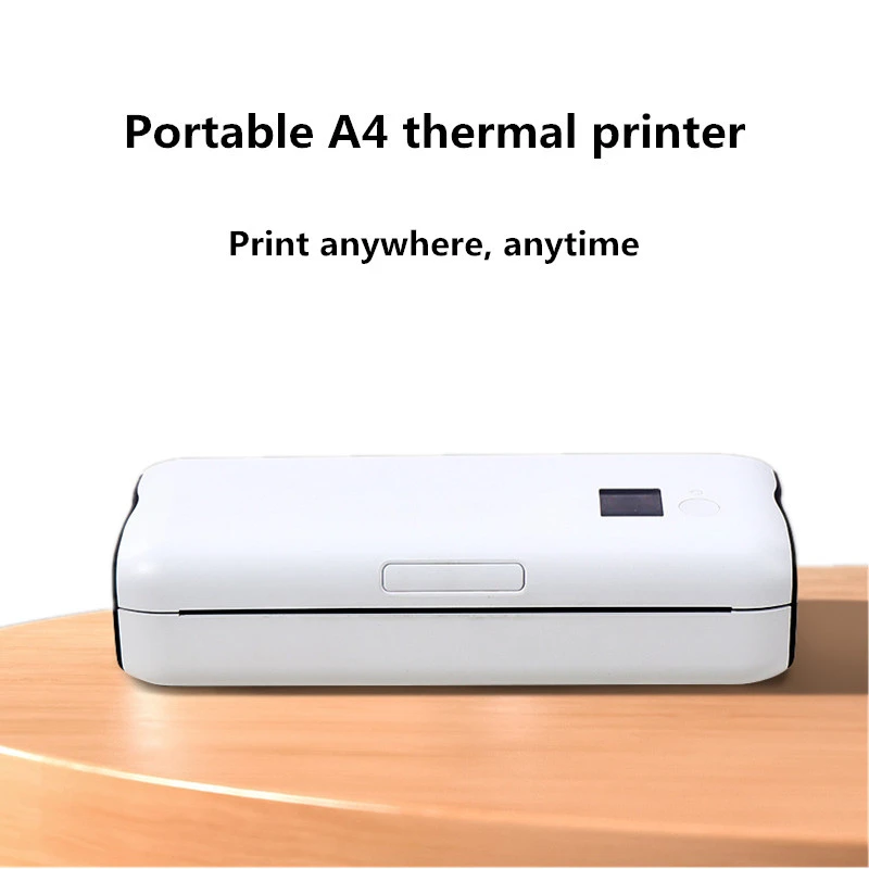 bluetooth mini portable thermal printer ZJ-A4BT mobile office home student homework wireless Bluetooth portable A4 thermal printer with built-in lithium battery canon small photo printer