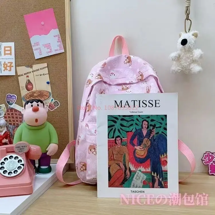 Kawaii Cute Sugarbunnies Backpack School Bags For Girls Cartoon Bunny Pink School Backpack Bagpack Knapsack Girl's Gift school backpack