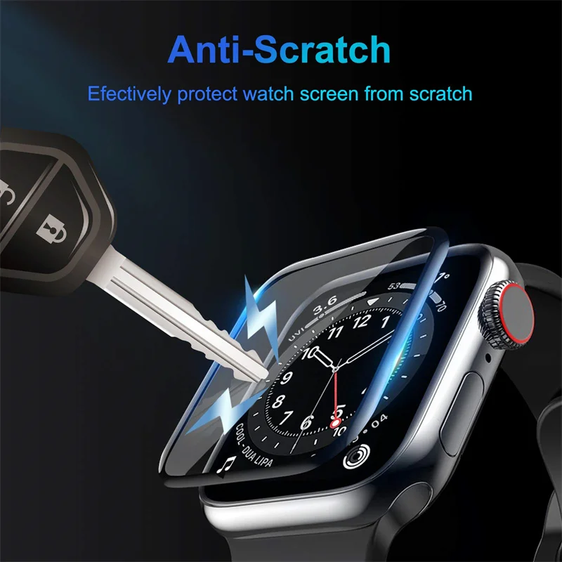 Premium Soft Glass Screen Protector for Apple Watch - 9D HD Full Coverage Film