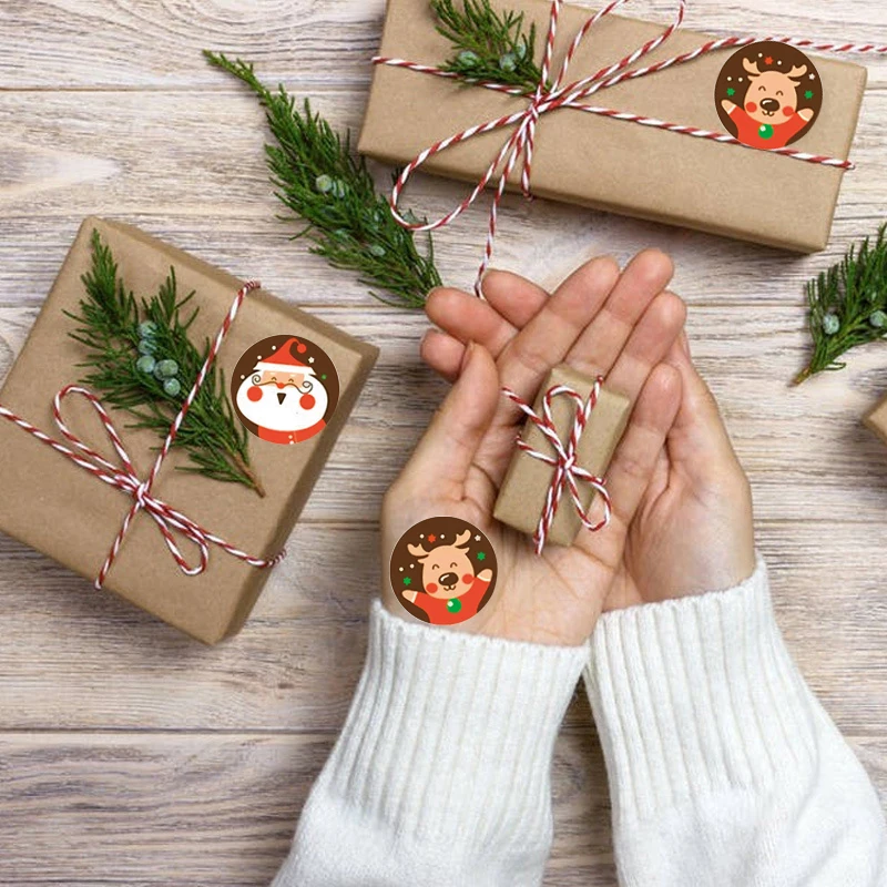 

Merry Christmas Stickers Seal Labels Stickers Merry Christmas Sticker Party Wholesale Sticker Baking Label Packaging Sticker