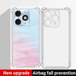 Clear Transparent Shockproof TPU Phone Case with Airbag Protection for Itel p40 (Transparent)