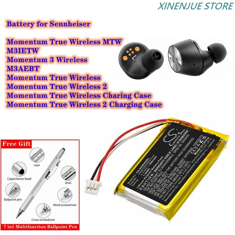 Wireless Headset Battery 3.7v/500mah Ahb702535pct01 For Sennheiser
