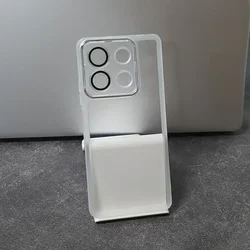 Luxury Transparent Silicone Acrylic Film Case for Full Lens Camera - Soft Protective Cover (Transparent White)