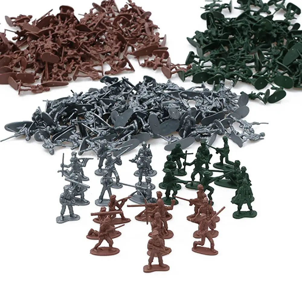 Plastic Toy Soldiers Figures with Tanks and Aircraft