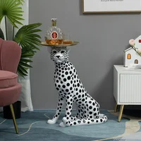 Large Landing Leopard Living Room Decoration Home Decoration High-end Light Luxury Tray Gift Furniture Sculpture 1
