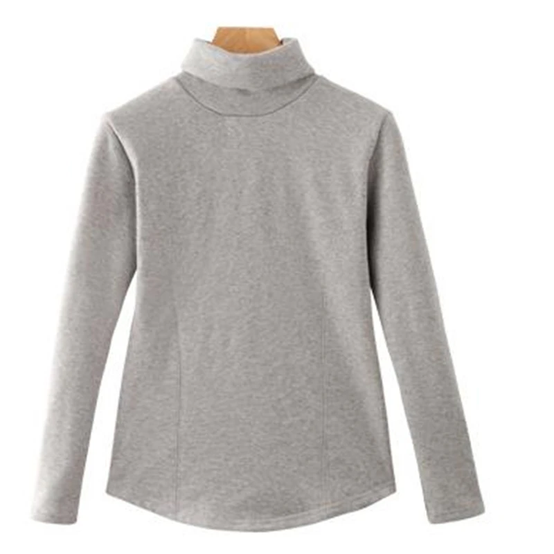 

Woman Winter Hot Sale Leopard Turtleneck Velvet Thicken Sweaters Women Autumn Hedging Stretch Warm Sweater