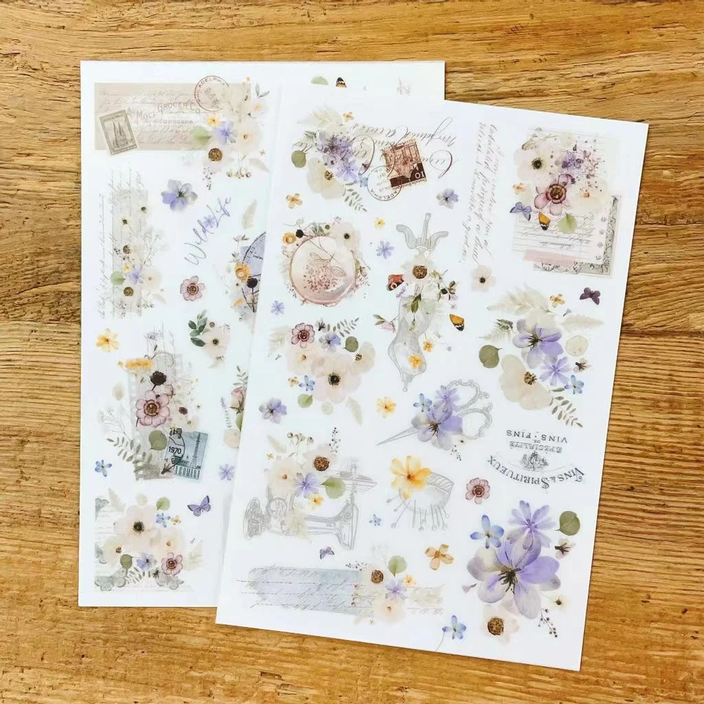Jp 2024 Vintage-Ersatzteile Speichern Sie den Datums übertragungs aufkleber für die Karten herstellung DIY Scrap booking Plan dekorative Aufkleber Blatt – Detail 4