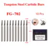10pcs/1Box Dental Carbide Steel Burs Cone drill FG for High Speed Handpiece FG-702 1