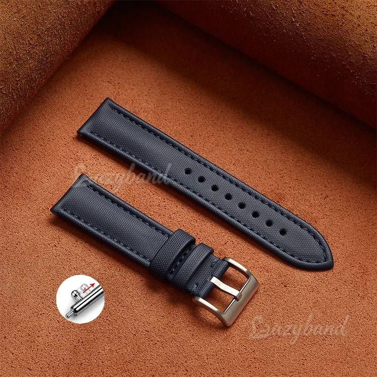 Premium Nylon Canvas Quick Release Watch Strap – Sailcloth Texture, Universal Fit