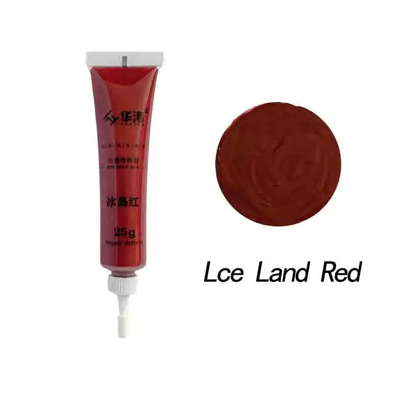 Исландская краска красного цвета из акрила и дерева для ремонта, наполнитель для зазоров пола, паста для ремонта мебели