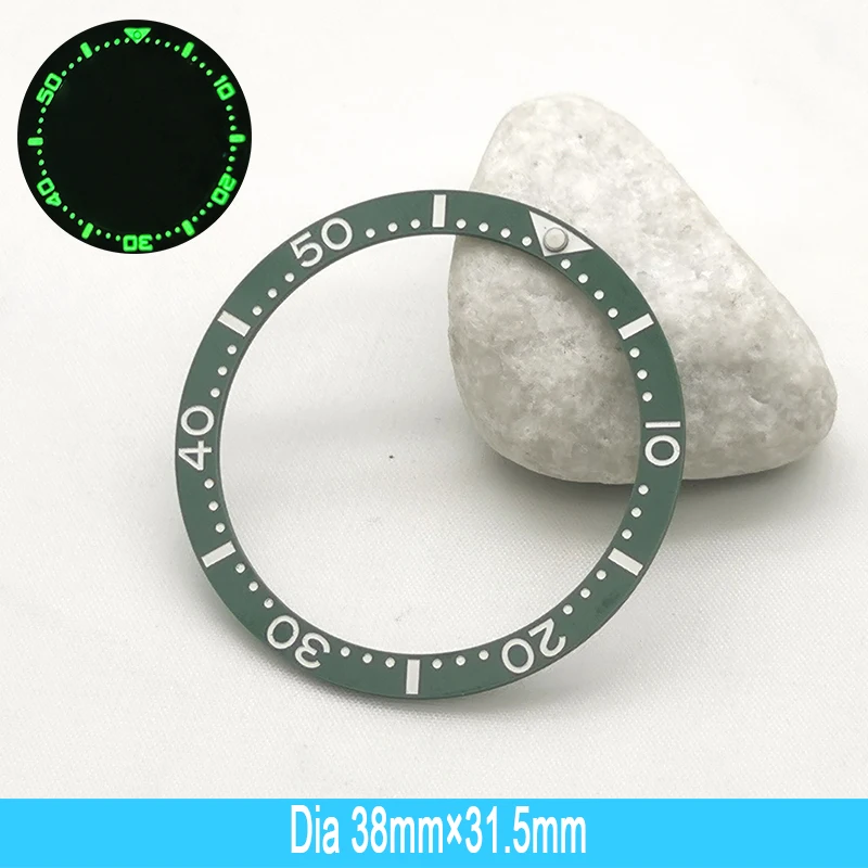 38mm * 31,5mm Flache Uhr Keramik Lünette Einsatz Für SKX007/SKX009/SKX011/SRPD Uhr fall NH35 NH36 Männer Fall Leucht Ring – Detail 9