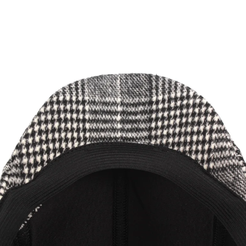 Men's Cotton Plaid Berets Caps Middle-Aged Autumn Winter Hats Boina Herringbone Newsboy Baker Boy Hat Women Tweed Flat Cap casual hat beret hat newsboy cap newsboy hat