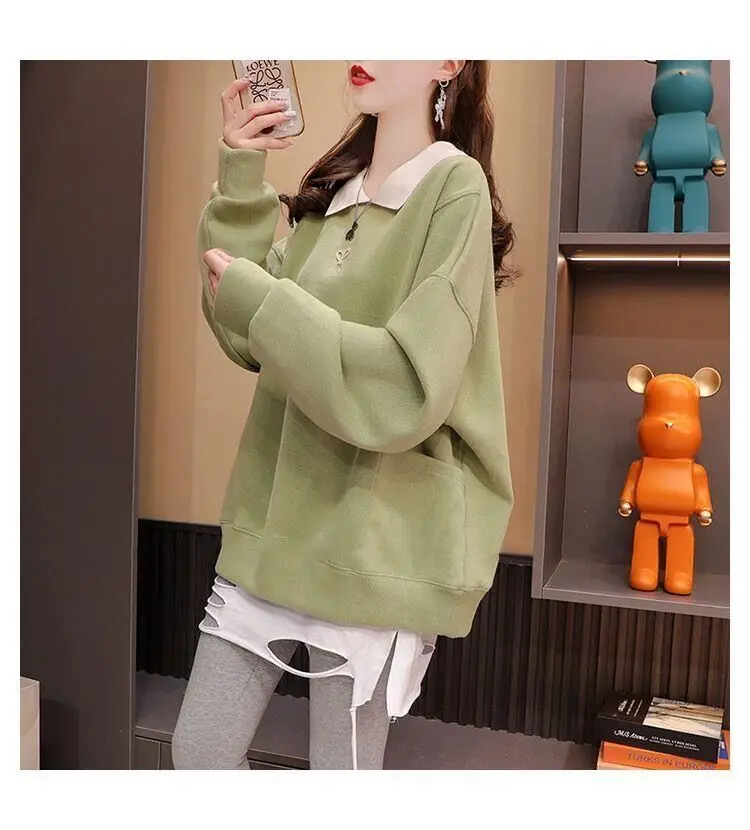 Streetwear Polo Neck Sweatshirt 13