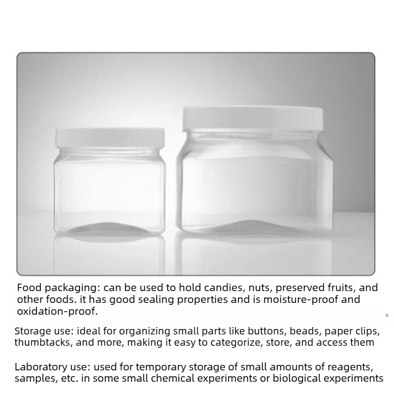 Versatile Clear Square Refillable Bottles