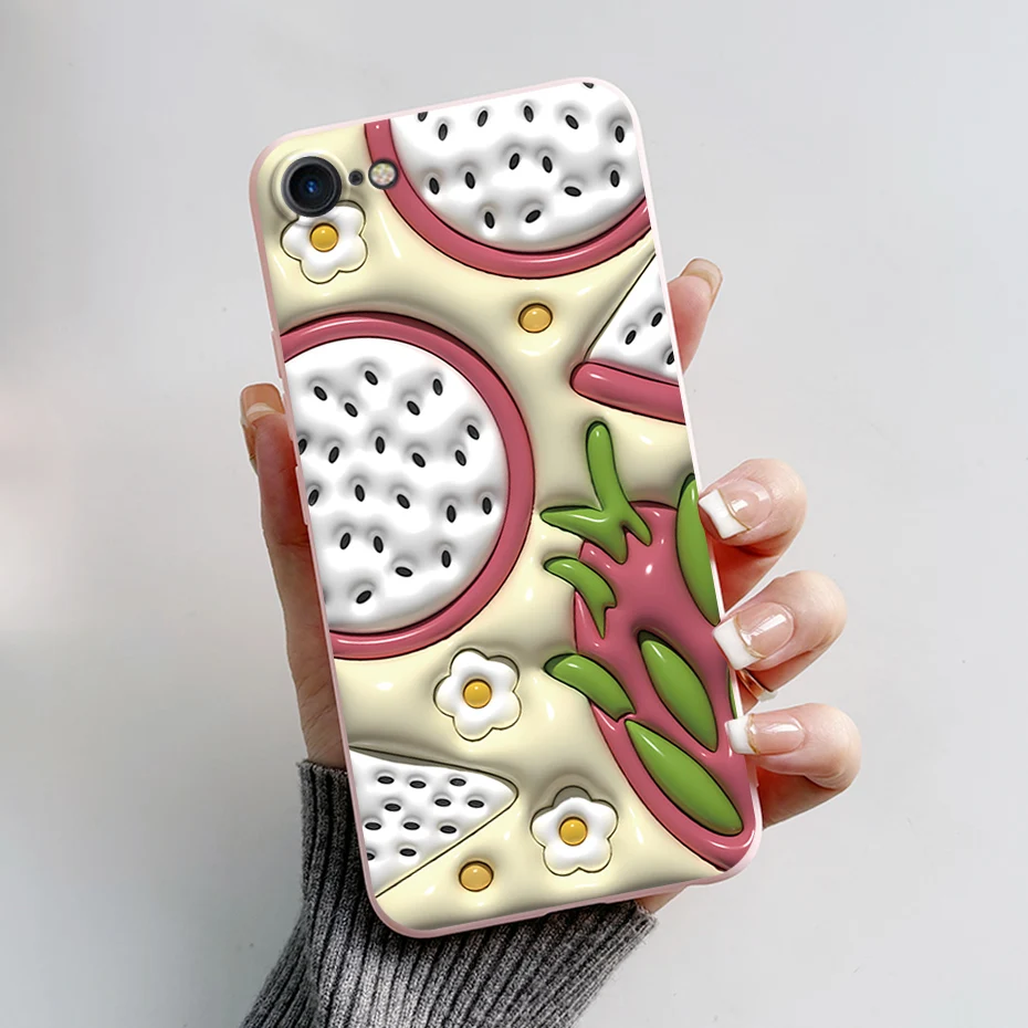 Stylish Painted Soft Silicone TPU Phone Case - 4.7'' Protective Back Cover